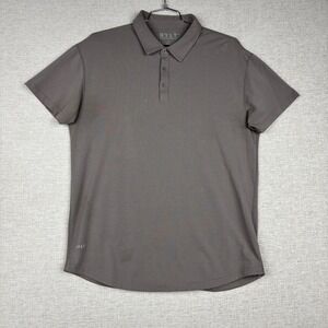 BYLT Premium Basics Lux Polo Shirt Mens XL Charcoal Gray Curved Hem Short Sleeve
